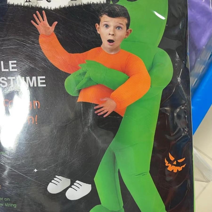 Alien Inflatable Costume for Halloween Easter Party, Funny Light-Up Inflatable Suit for Adults Kids