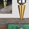 Step Drill Bit 3-12mm 4-12mm 4-20mm HSS Straight Groove Step Drill Bit Titanium Coated Wood Metal Hole Cutter Core Drilling Tool