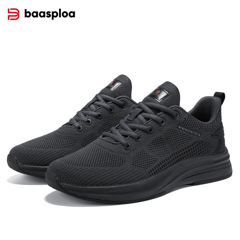 Baasploa Men Running Shoes Lightweight Breathable Tennis Shoes Sports Shoes Casual Fashion Men Walking Shoes Non-slip Sneakers