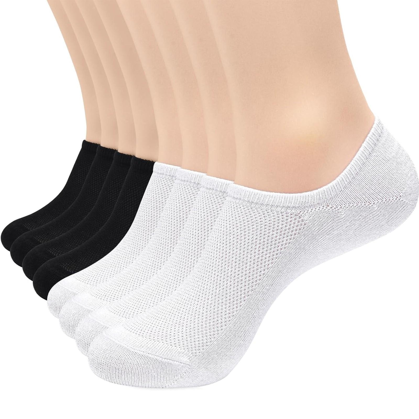 

Носки женские, низкие носки, нескользящие, плоская линия, 8 пар One Size разноцветный