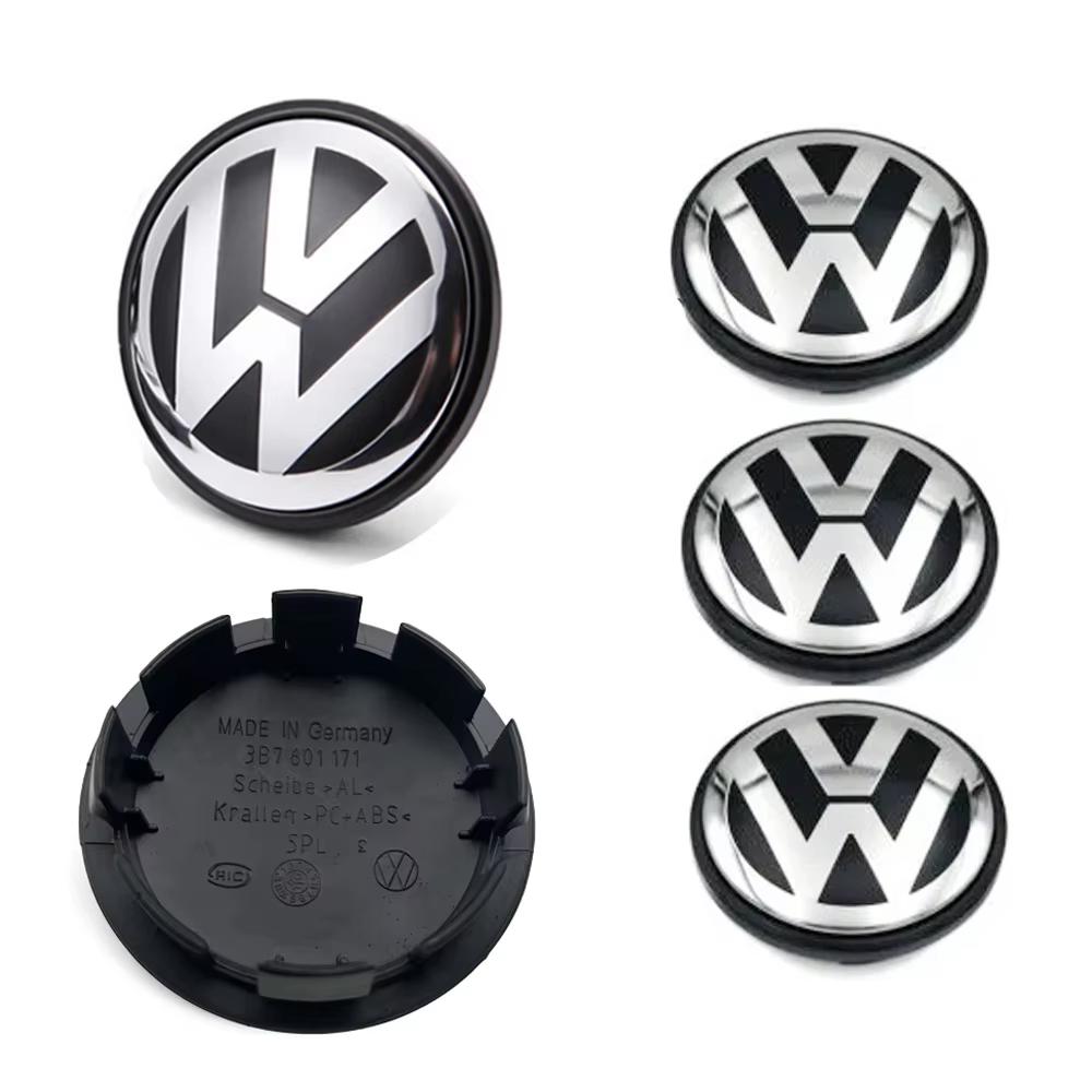 ZDFVU1 Hot Emblems 4pcs 55mm 56mm 65mm Car Wheel Center Caps Hubcap Cover for VW Volkswagen Jetta MK5 Golf Passat Styling 3B7