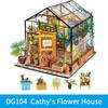 Robotime DIY Wooden Miniature Dollhouse 1:24 Handmade Doll House Model Building Kits Toys For Children Adult Drop Shipping