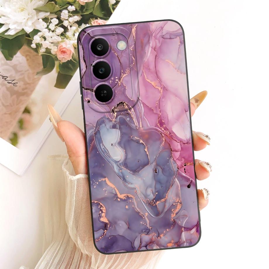 Per Realme C83 C100 Custodia per Telefono Floreale Margherita Estetica Luna Notte Modello Fiocco Funda Copertura Posteriore in Silicone Morbido Opaco Realme P4 Lite