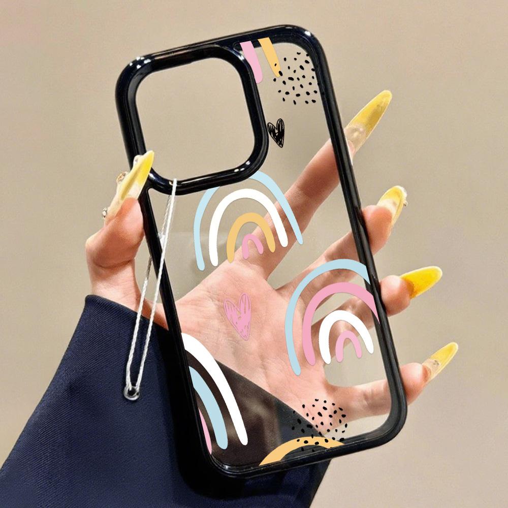 Acrylic Phone Case for iPhone 11 12 13 14 Pro 12 14 16 Pro Max for Samsung A16 A36 A56 S24 FE High-quality Painted Anti-fall Mobile Phone Case