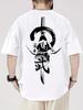100 Cotton Mens Summer Casual And Comfortable Roundneck Shortsleeved Tshirt With Martial Arts And Cartoon Patterns
