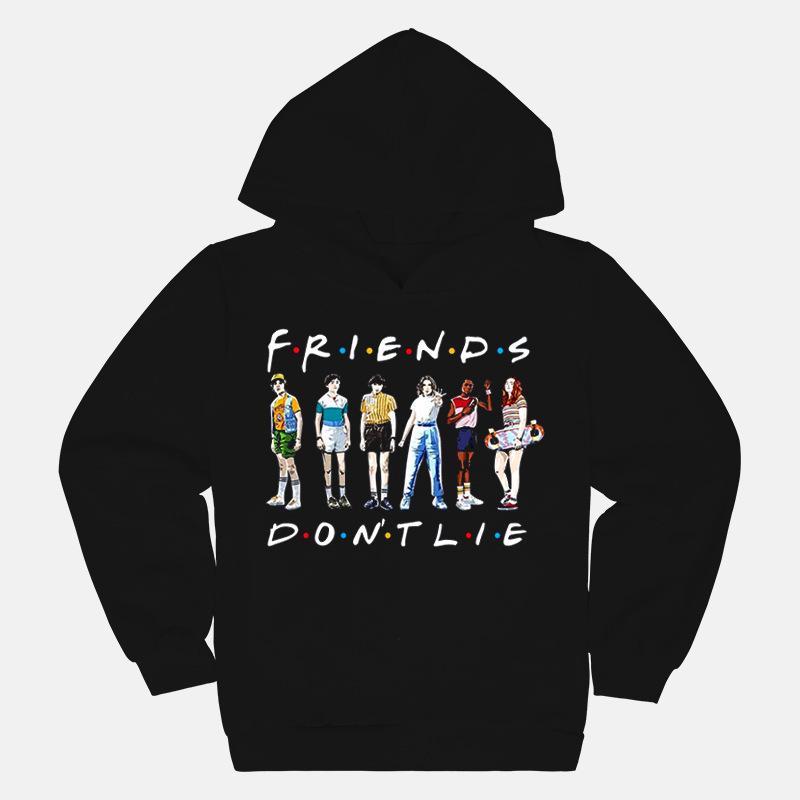 Stranger Thing Printed Children's Hooded Sweatshirt Spring and Autumn Top