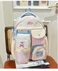 Nylon School Backpack For Girls With Waterproof Design And Letter Pattern For School And Travel