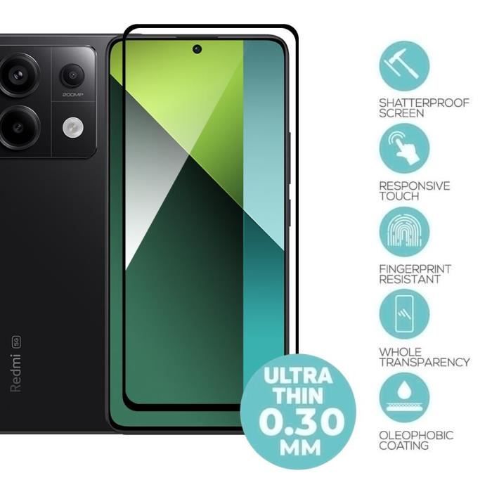 Protecteur d'écran - E.F.Connection - Redmi Note 13 Pro 4G-5G - Verre trempé 9H - Lot de 4 - Résistant aux rayures