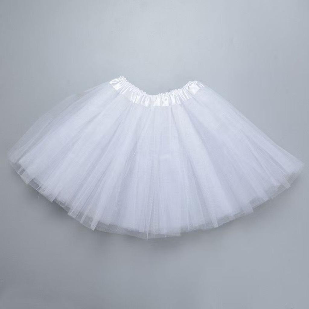 Girls Dance Skirt Net Tulle Puffy Princess Costume Skirt