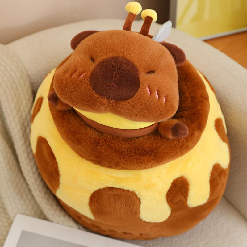 Capybara Bee Shiba Inu Honey Jar Plush Toy Animal Stuffed Doll Gift Decoration