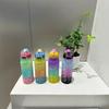 New Gradient Frosted Plastic Cup Cute Sports Cup for Students Wholesale & Cross - Border