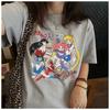 Summer 2026 Sailor Moon R Retro Girls Street Trend 100 Cotton Printed Loose Tshirt for Unisex and Womens Parent Tops