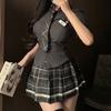 M~3XL Cosplay Costume 4pcs Sets Sexy Student Wear Cos Uniform Temptation Jk Short Skirt Uniform Suit