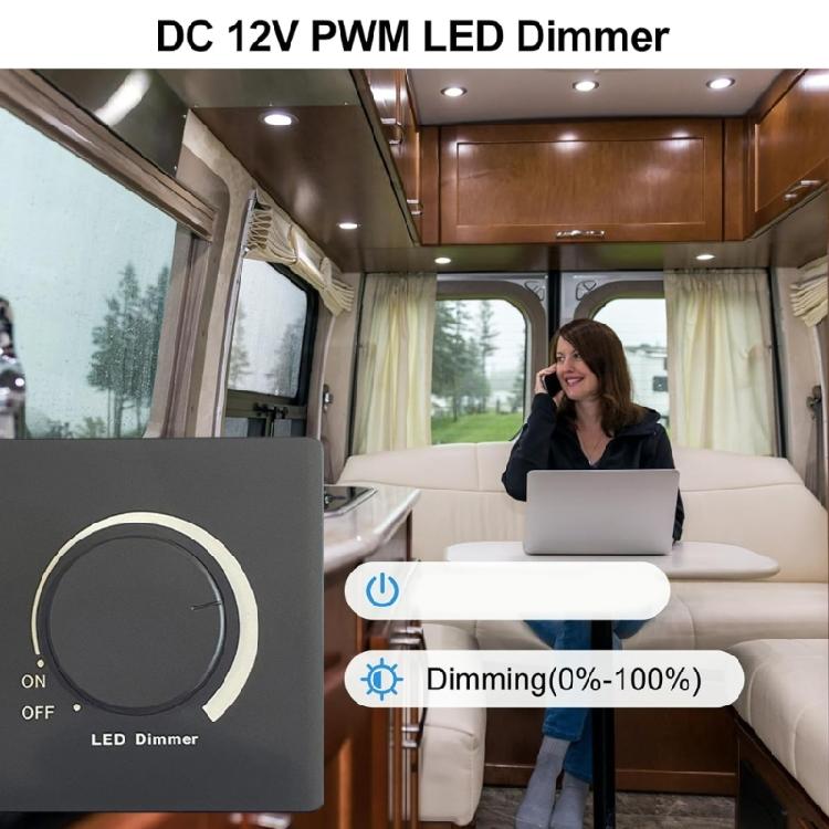 300W LED Dimmer Switches Rotary Knob Dimmer Switches Dimmable Lighting Solution Adjustable Controller Easy to Use