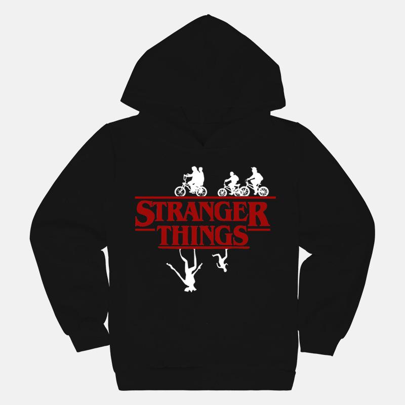 Stranger Thing Printed Children's Hooded Sweatshirt Spring and Autumn Top