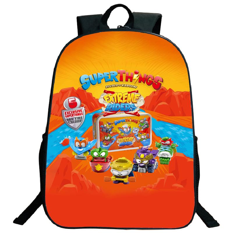 SuperThings 10 Zaino Scolastico per Bambini, Cartone Animato Super Zings Borse Scolastiche per Ragazzi Ragazze, Borse Resistenti e Leggere per la Scuola Primaria