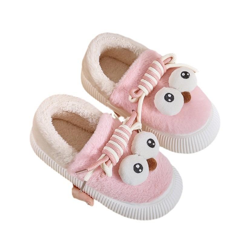 Cute cotton slippers women's winter outdoor wear indoor thick-soled warm confinement shoes