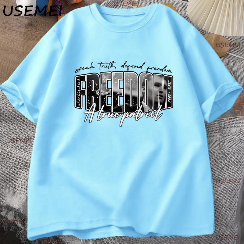 

Charlie Kirk T Shirt Unisex Women Justices for Charlie Kirk Tshirt HuUnisex Rights Tshirts Freedom Cotton Short Sleeve Unisex Clothes 4XL