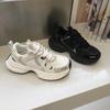 Spring and autumn lightweight non-slip mesh breathable thick-soled ins sports and leisure niche design dad shoes women's models