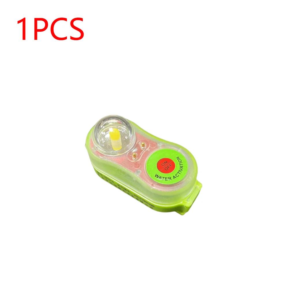 1-5Pcs LED Lithium Seawater Self-Lighting Light Life Jacket Light Waterproof Plastic Life-saving Vest Lamp For Adults Children