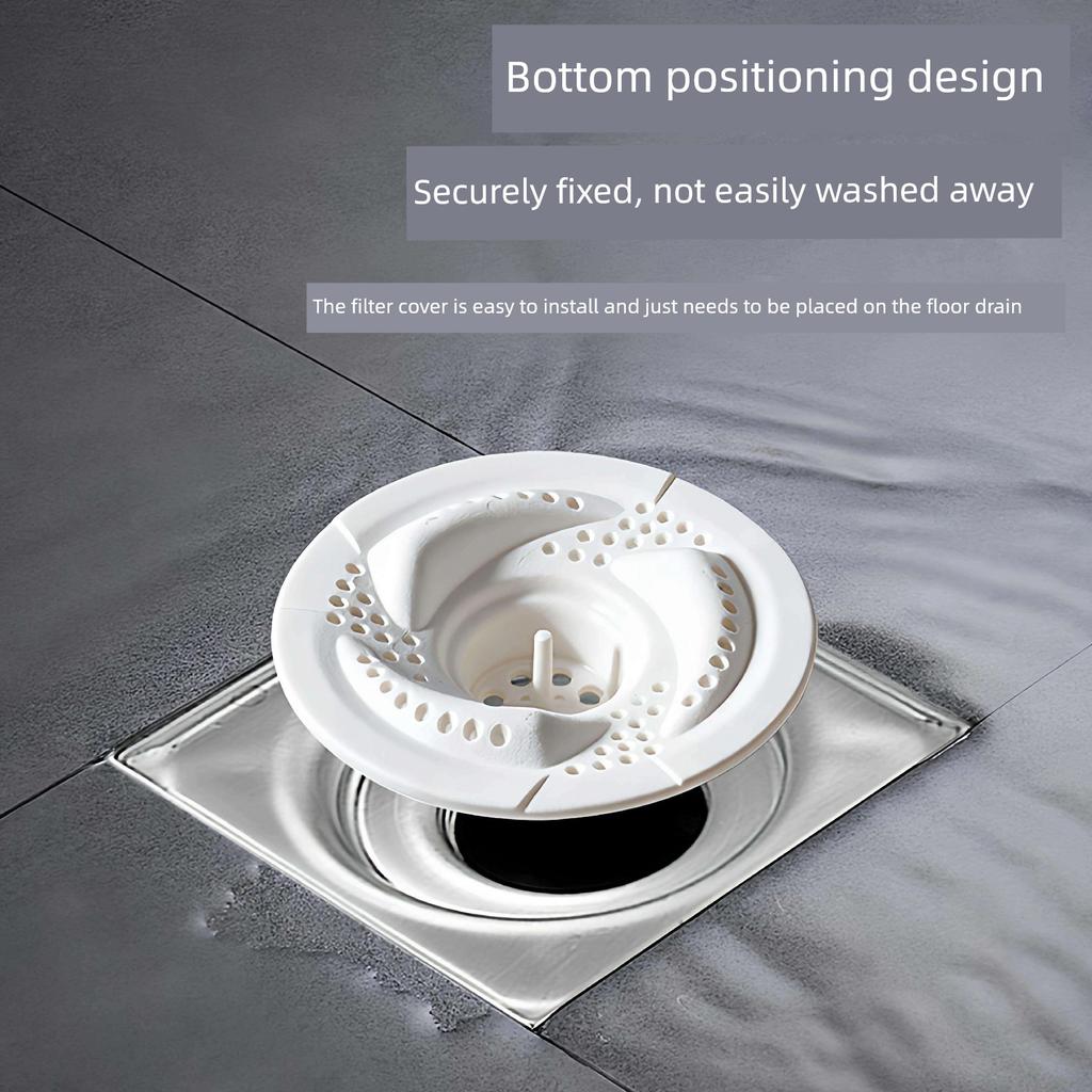 Japanese-Style Swirl Drain Anti-Odor Device Bathroom Drain Cover Hair Catcher Anti-Insect Anti-Clogging Filter Net