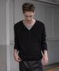Dekkoloso Light Henley Neck Knit T-Shirt [Black]