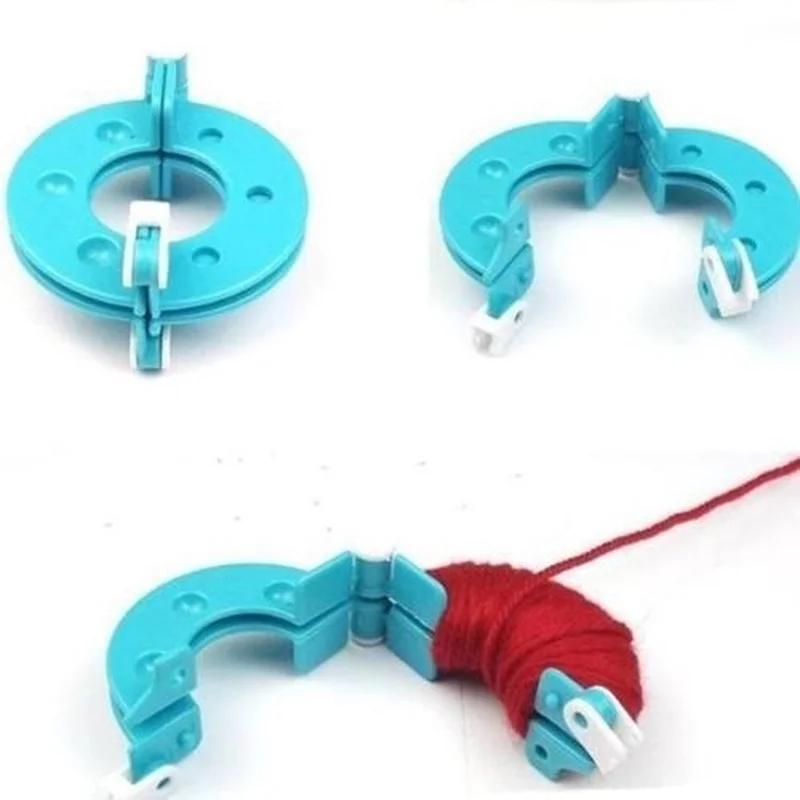 DIY Craft Supplies Maker Knitting Tools 8PCS 4 Sizes Fluff Ball Weaver PomPom Maker Knitting Loom Kit Kids