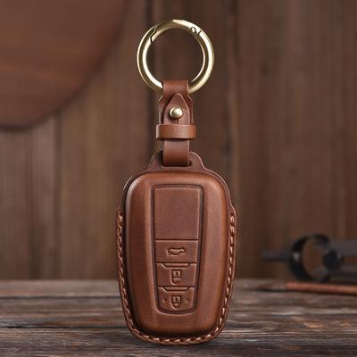 Retro Old Style Handmade Real Cowhide Car Key Cover for Toyota Bag Case