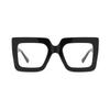 Non-polarized Unisex Plastic Square Frame Glasses Men Fashio Small Frame Hip Hop Glasses