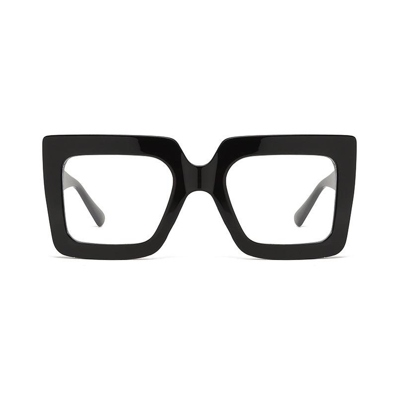 Non-polarized Unisex Plastic Square Frame Glasses Men Fashio Small Frame Hip Hop Glasses