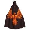 Unisex Adult Fire Phoenix Cloak with Hood Long Witch Costume Cosplay