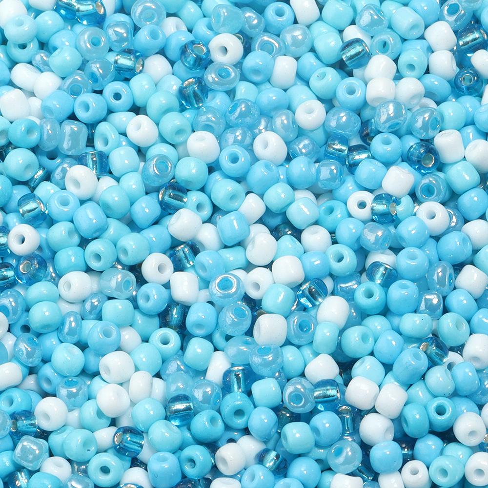 40g/lot Mixed Color Glass Seed Beads 4mm Cute Mini Loose Rice Beads For Jewelry Making Supplies DIY Bracelet Necklace Keychain