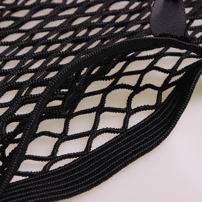 Car Trunk Mesh Back Seat Elastic Cage Auto Seat Back Storage Net Fixed Straps Extinguisher Storage Net Bag Car Trunk Organizer