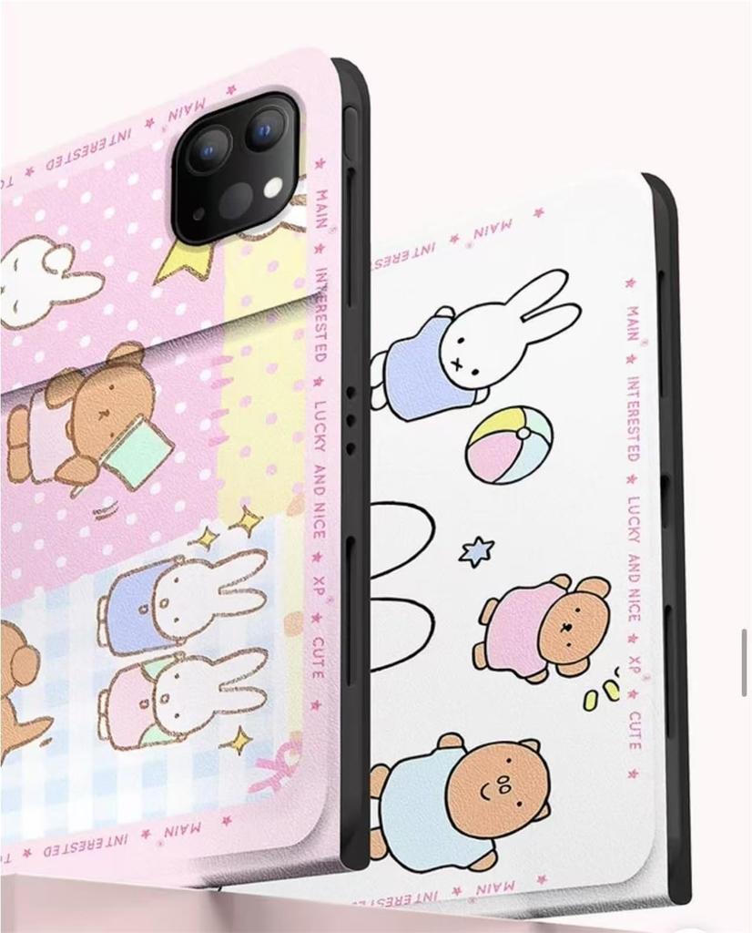 Miffy Boris Hase iPad Hülle für iPad 10.2/iPad Pro, Niedliche Silikonhülle, Leicht, Kratzfest, Stoßfest, Sturzfest, Ständerfunktion, P