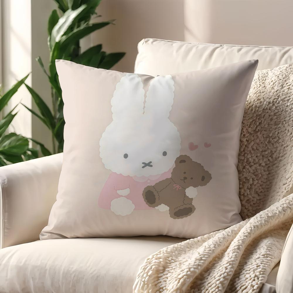 MMiffy Kawaii cushion cover For Pillow Printing Sofa Decoration Home Car Room Coffee Shop Office Nordic Simplicity