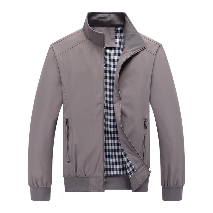 Men's Spring & Autumn Trench Coat: Casual Loose Fit Stand-Up Collar Jacket
