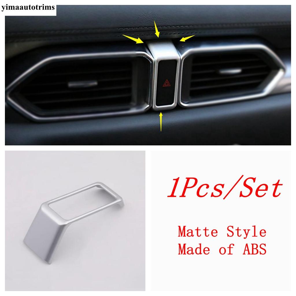 Car Dashboard Warning Light Lamp Alert Push Button Switch Frame Sticker Cover Trim Accessories For Mazda CX5 CX-5 2017 - 2024 KF