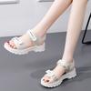Sommer Damensandalen mit dicker Sohle Damenmode Leichte Klettverschluss Outdoor Freizeitsandalen Strandschuhe Hausschuhe für Mädchen
