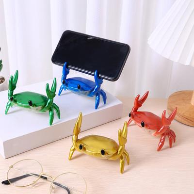 Phone Stand Compact Size Crab Design Mobile Phone Holder Pen Storage Desk Organizer Desktop Supplies Holder Office Decoration
