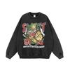 Unisex Oversized Cotton Hoodie With Butterfly Print Streetwear Casual Long Sleeve Pullover Winter