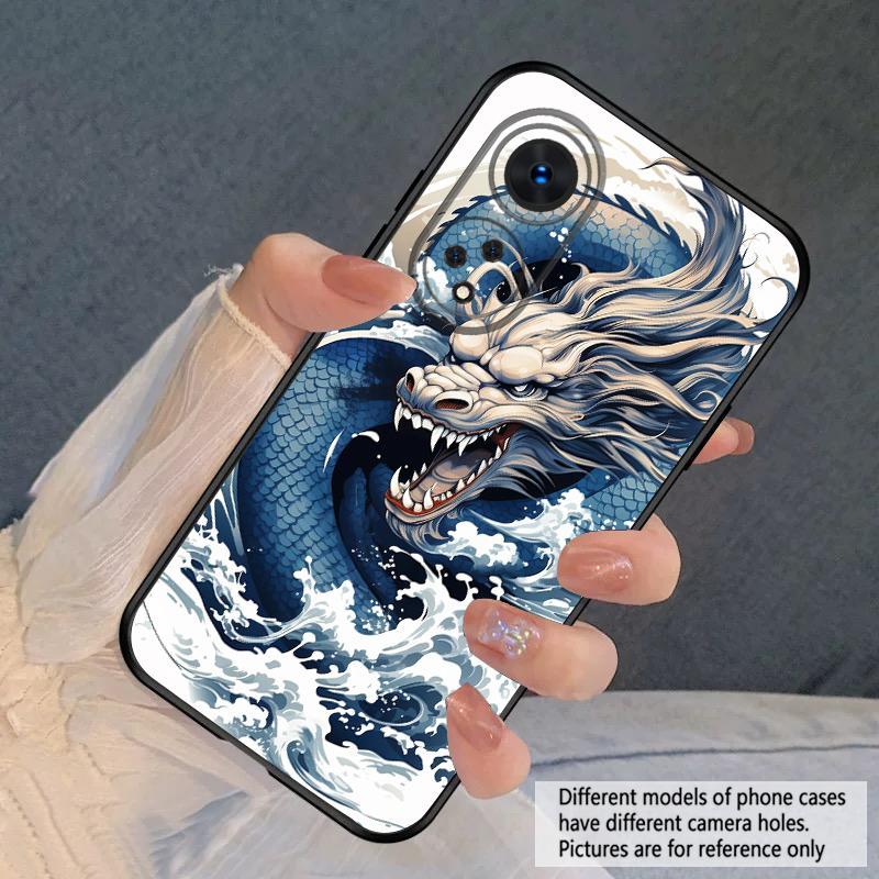 Sea White Dragon For Oppo A98 54s 17 96 40 60 80 58 79 74 Reno 10 4Z 5G 5 Lite Find X 2 3 8 Pro 13 12 silicone soft phone case