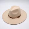 .Cm top hat foreign style jazz hat retro felt hat temperament British style belt buckle woolen hat