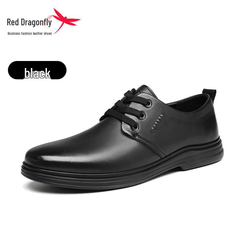 Red Dragonfly Men s Genuine Leather Soft Sole Business Shoes - Spring/Autumn Collection 40