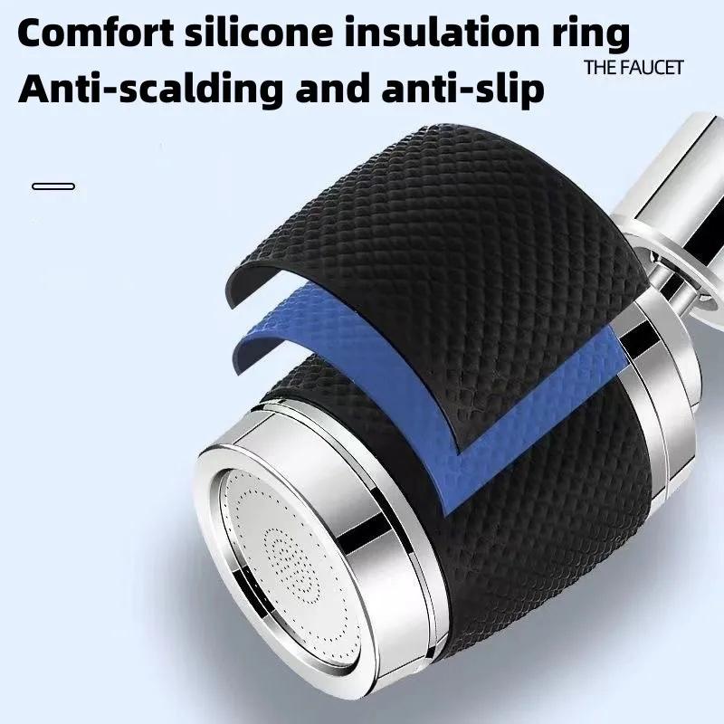 Robinet universal cu filtru rotativ de 360 ​​de grade, 3 moduri, vârf cu bule de apă, economizor anti-stropire, consumabile de bucătărie