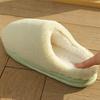 Warm and Comfortable Thickened Men's/Women's Solid Color Plush Slippers with Faux Fur Lining, Autumn and Winter Soft Sole Comfortable Home Slippers