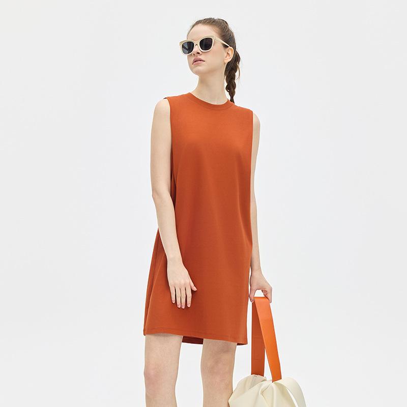 

2026 Quick-Dry Sleeveless Twist Dress - Moisture-Wicking & Stylish Small темні кольори мандарина