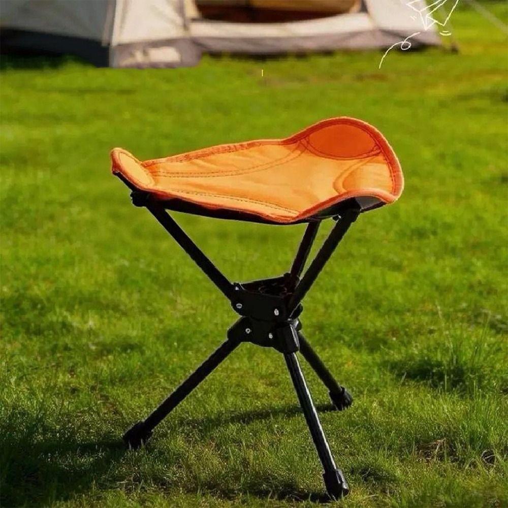 Foldable Folding Rotating Stool Wear-resistant Fishing Chair Portable Mazza Stool Outdoor Camping