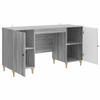 Desk Grey Sonoma 142.5 x 50 x 75 cm Engineered Wood