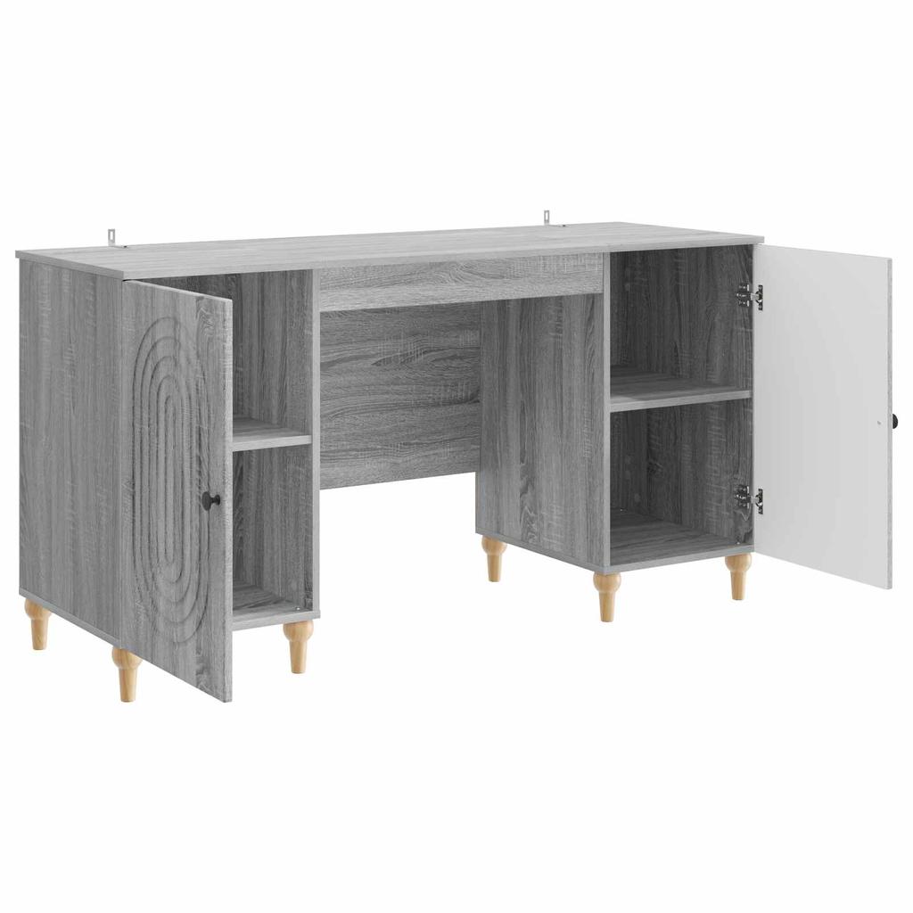 Desk Grey Sonoma 142.5 x 50 x 75 cm Engineered Wood