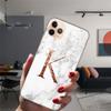 For Iphone 14 Plus 13 12 Pro Max 11 14promax Transparent Case Fashion Marble A To Z English Initial Letters Soft Silicone Cover
